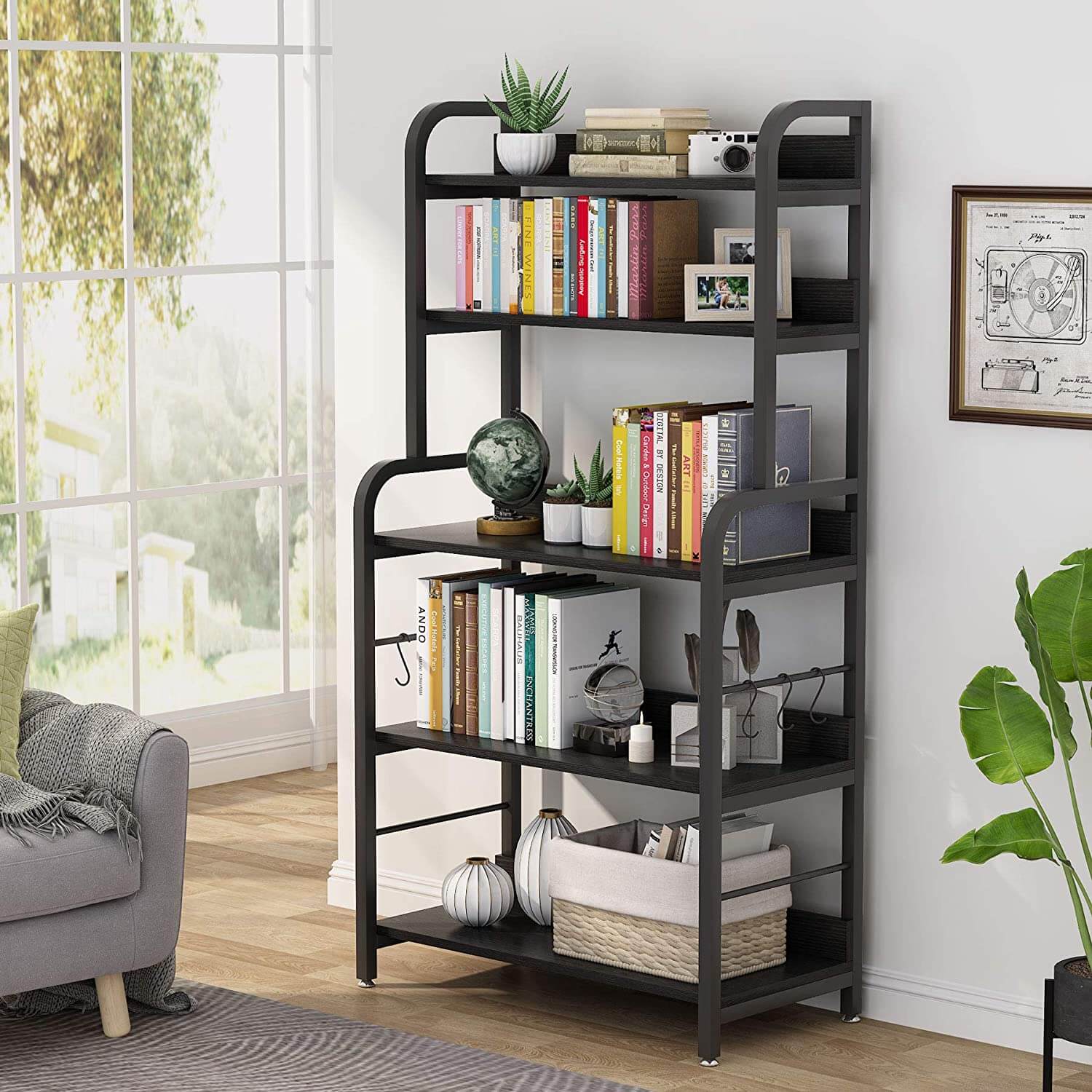 Rectangular Microwave Oven Stand Rack, Storage, Saving Space, Microwave Rack. 