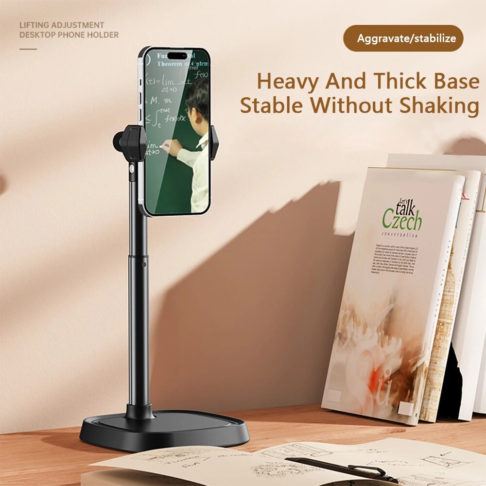 Adjustable Retractable Phone Stand For iPhone Xiaomi Huawei Redmi Live Broadcast Cell Phone Support Desk Stand Phone Accessories. 