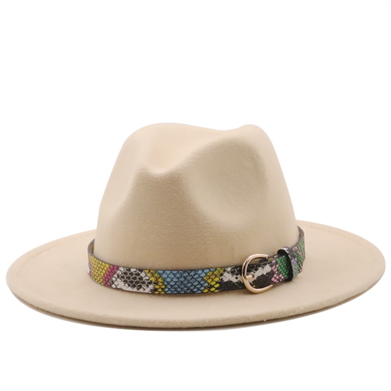 fedora hat women men Winter spring Wide 