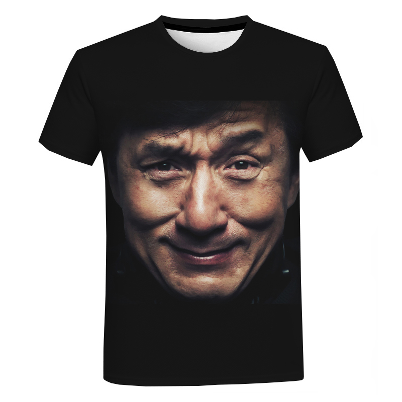 New 3D Printed Jackie Chan Kung Fu Master T-Shirts Unisex Dragon China Kung Fu Newest Oversized O-Neck Tops Short Sleeve Clothes. 