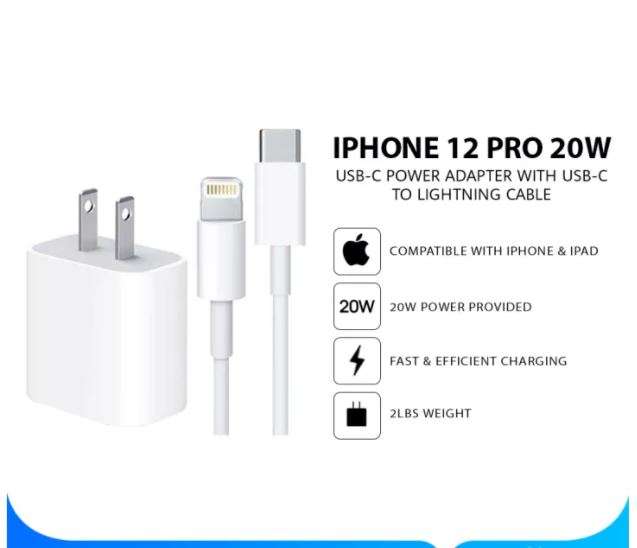 iPhone Fast Wall 20 watts USB,type-c Fast charging cable apply to iPhone 12/12 Pro/12 Pro Max/12 Mini/11 pro max/ 11 pro/ 11/ 6/6+/7/7+/8/8+/X/XS/11/X/XR/XS/XS Max - charger. 