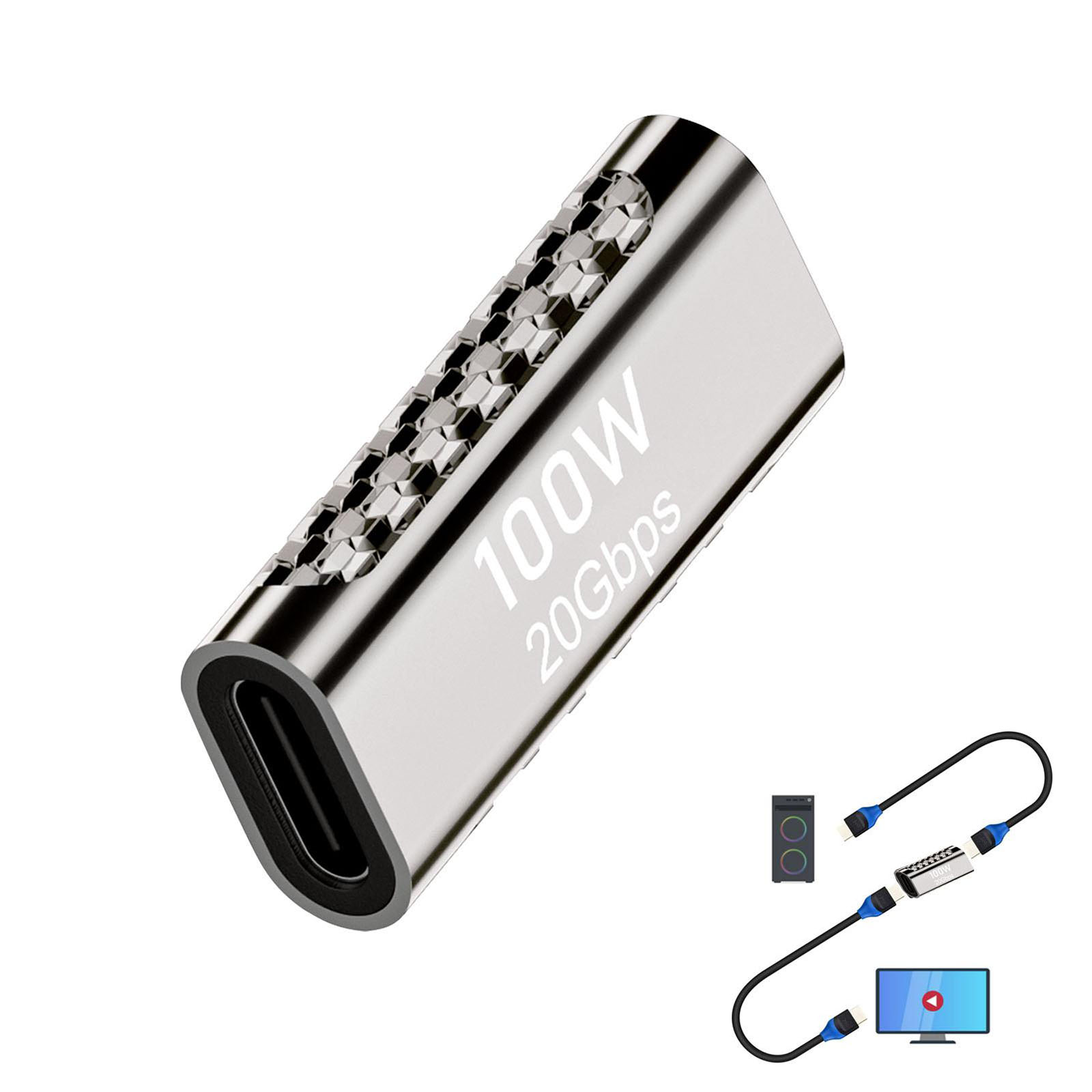 100w Type-C Adapter Multi-function 20Gbps Transmission Fast Charging Converter USB C Hub Docking Station. 