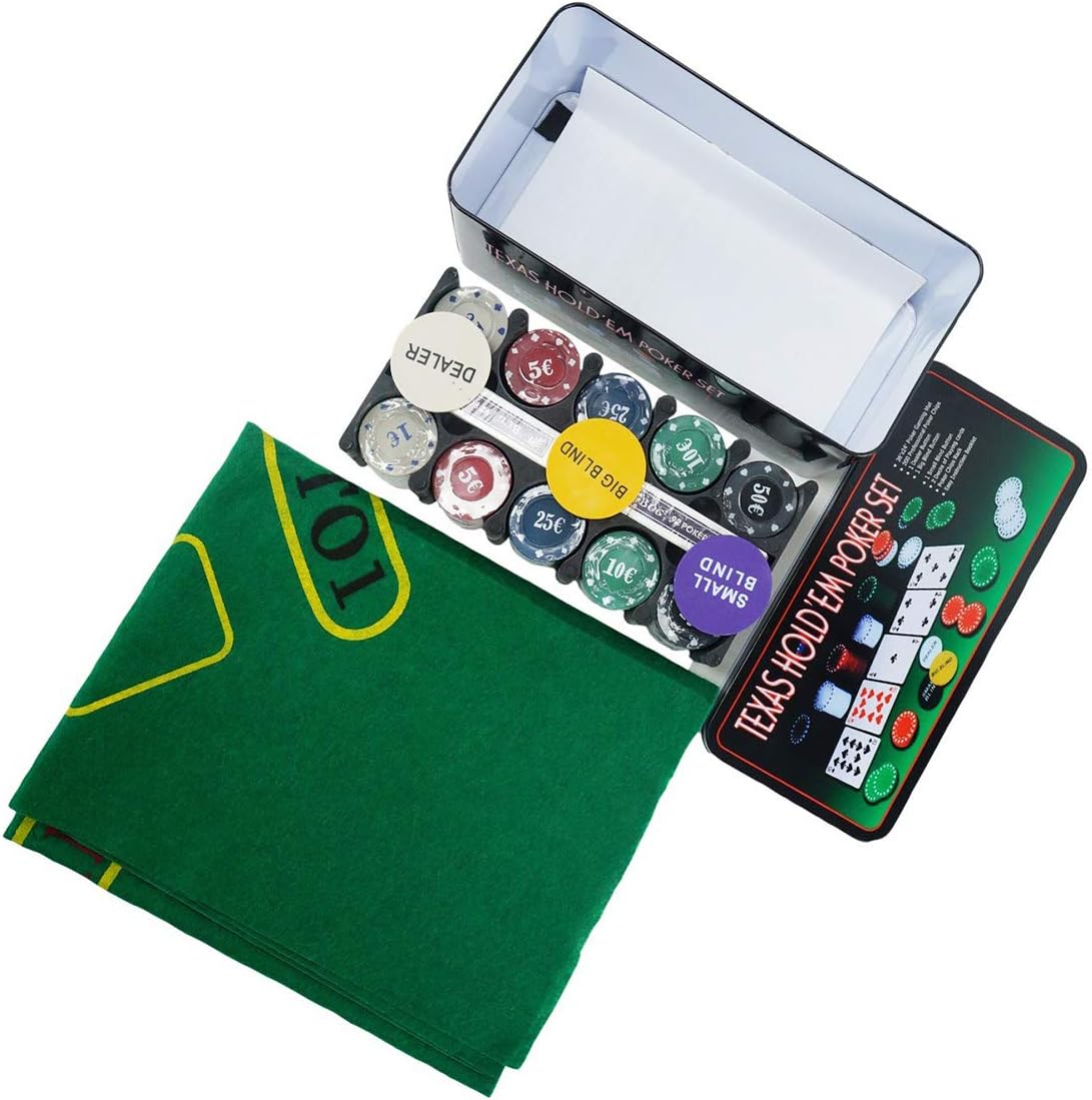 Professional Set 200 Chips Metal Box. 
