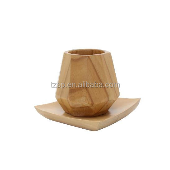 Customized handmade rubber wooden cup wooden coffee cup rubber wooden beer cup