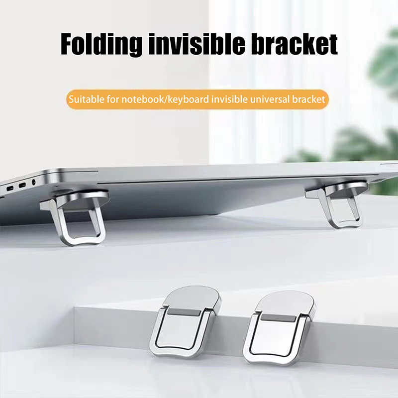Adjustable Folding Laptop Stand Mini Legs Ultra-thin Portable Support For Macbook Notebook Cooling Holder Feet Invisible Bracket Tetuo. 