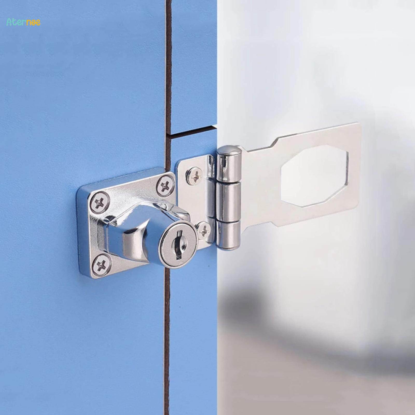 Twist Knob Keyed Locking Hasp, Cabinet Locks with Keys, Universal Easy Installation Hasp Lock, Tool Box Locks Cabinet Knob Lock for Cupboard. 