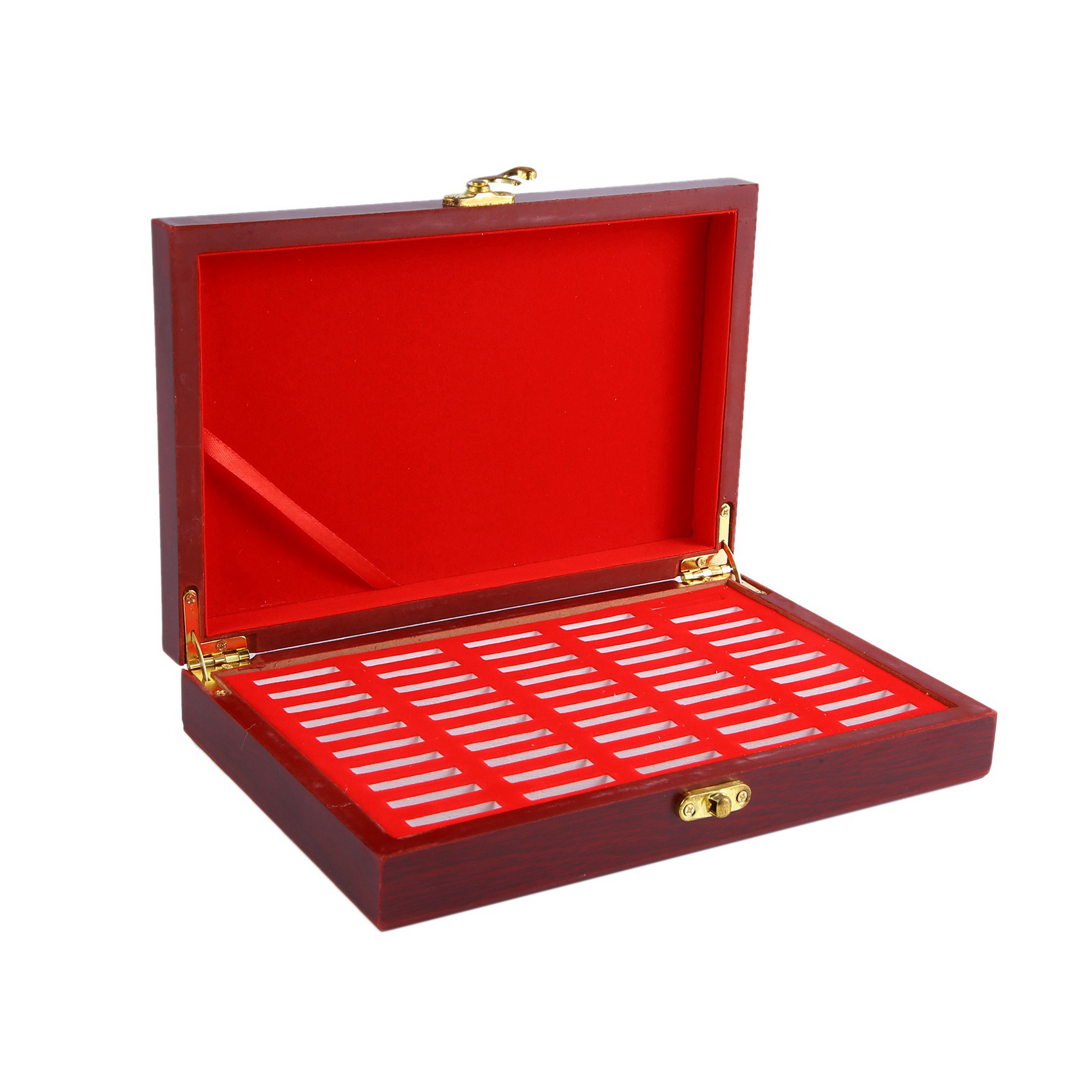 100 Pcs Wood Coin Protection Display Box Storage Case Holder Round Box Commemorative Collection Box. 
