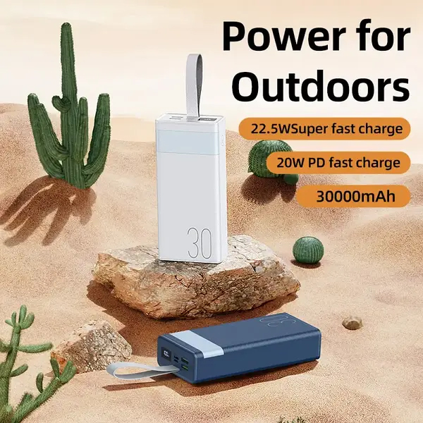 Remax RPP- 320 30000 mAh 20W+22.5W Super Fast Charging Powerbank  With Camping LED Light. 