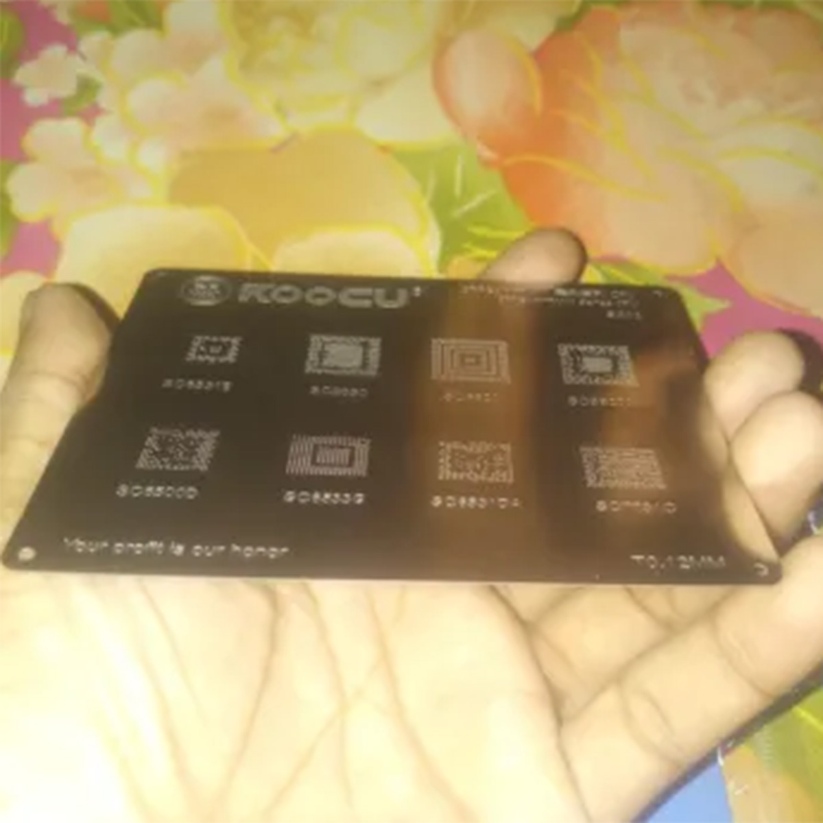 Koocu SC02 T0.12M Spreadtrum Series CPU BGA IC Raballing Stensil IC Net Tin Plate Common Non Smart Bar Type Mobile Phone. 