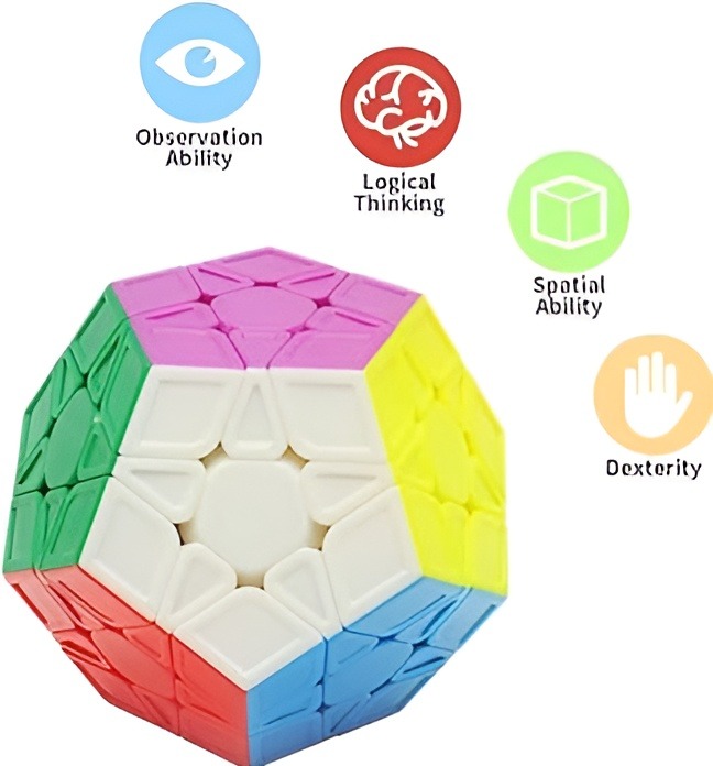 Megaminx Cube 3X3X3 Super Smooth and Stickerles Multicolor Toy for All. 