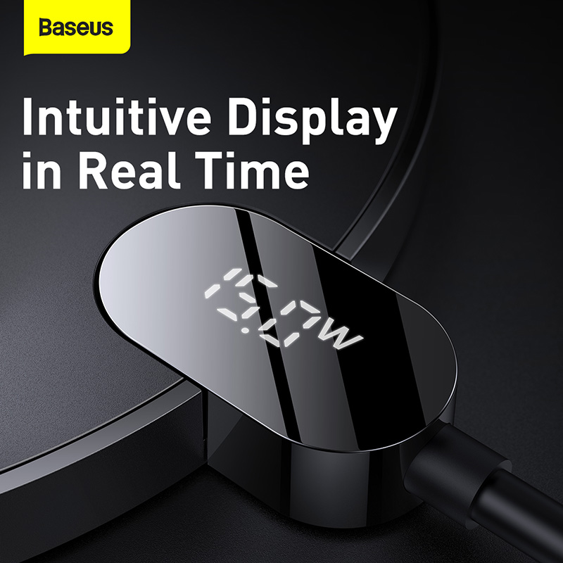 Baseus 15W Wireless Chargers For iPhone 14 12 Samsung LED Display Desktop Wireless Charging Pad For Airpods Fast Charger. 