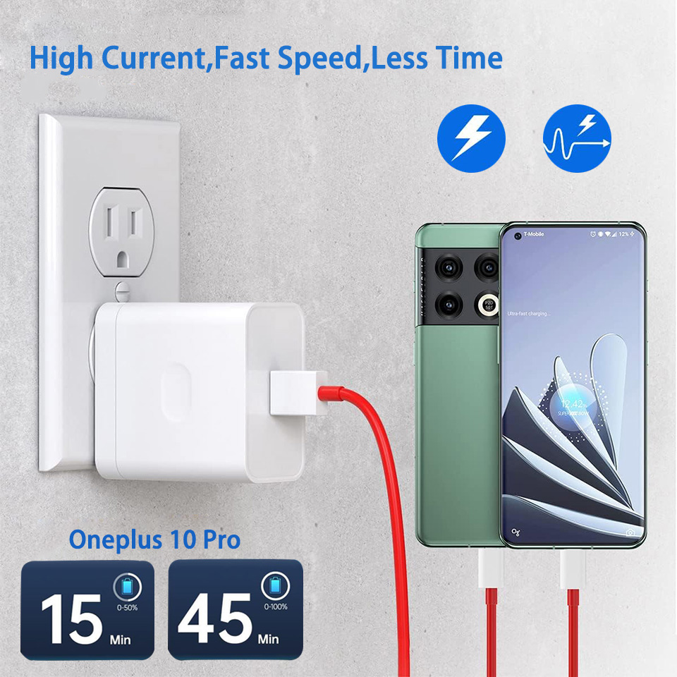 Oneplus Charger Original Supervooc 80w Type-A Adapter Super Fast Charging Cable 100w Type C One Plus 10 Pro 11 Nord Ce 3 Ce3 11r. 