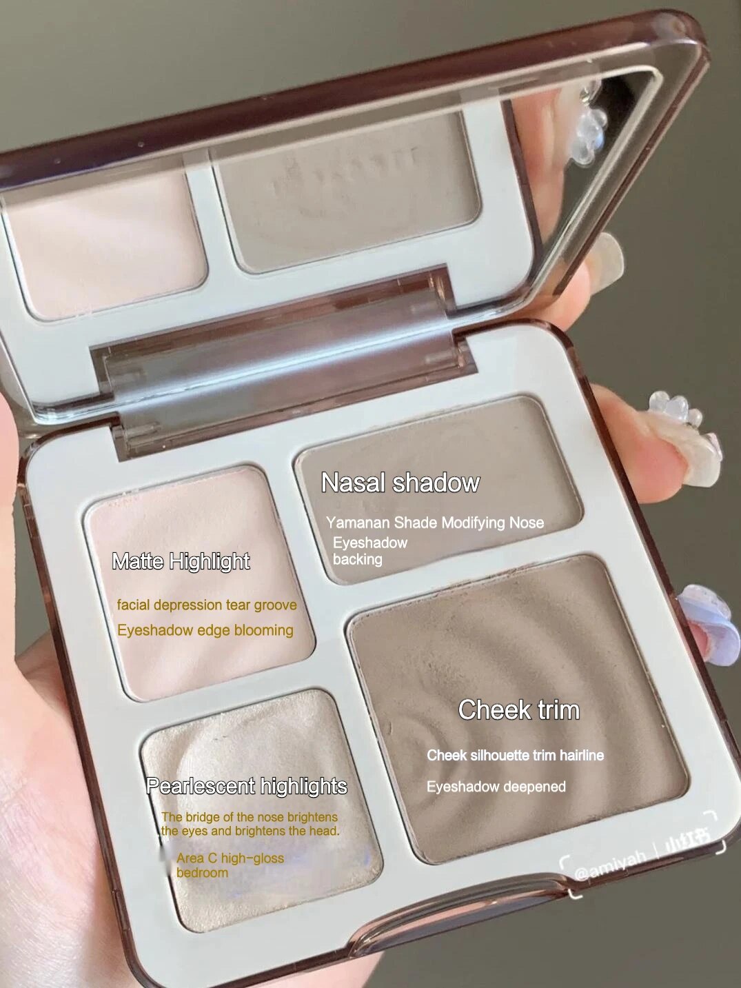 Judydoll Facial Highlighter Makeup Palette Face Matte Shadow Lasting Glow Brighten Contour Shimmer Powder 3D Nose Cosmetics. 