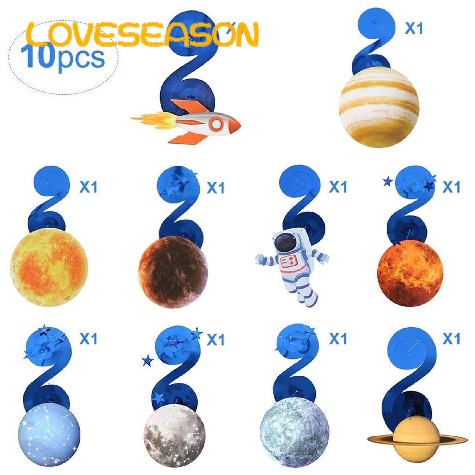 Rocket Themed Party Supplies 10 Pcs Solar System Hanging Ornaments Outer Space Party Planets Supplies Star Decor Space Themed Birthday Party Decorations. 