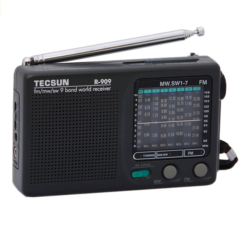 R-909 AM/FM/SM/MW (9 Bands) Multi Bands Radio Receiver Broadcast with Built-in Speaker. 