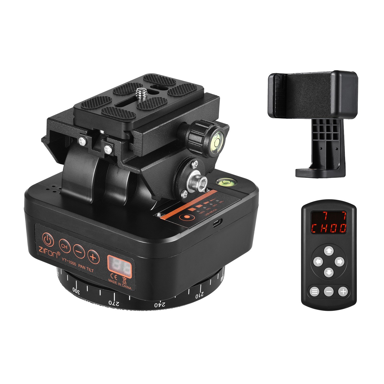 ZIFON YT 000 2.4G Wireless Control Automatic Tripod Head 360 Degree Rotatable Motorized Panoramic Head