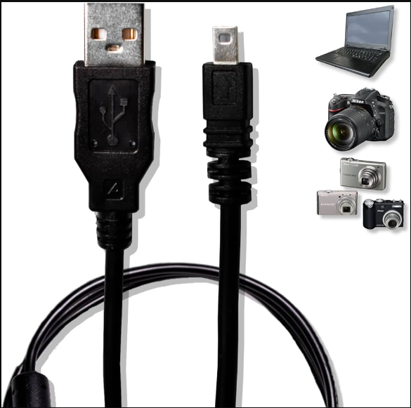Nikon USB Data Cable For  D3200 D3300 D5600 D3400 D3100 D5300 D7100 D7200 data cable. 