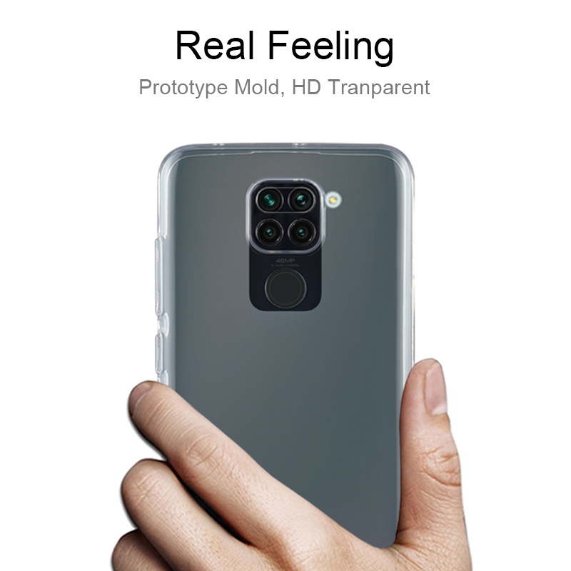 (New)For Xiaomi Redmi Note 9 0.75mm Ultra-thin Transparent TPU Soft Protective Case. 