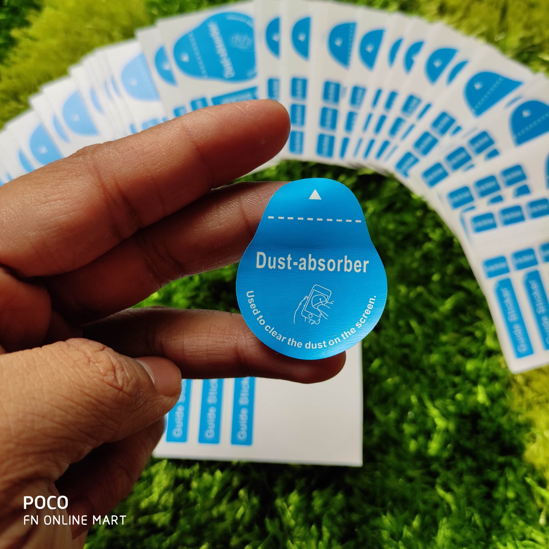 10 pcs Dust Absorber Guide Sticker for Mobile Screen Protector. 