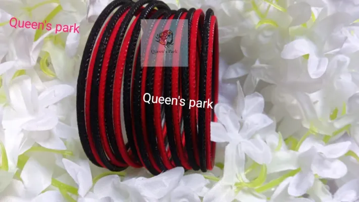 Black and deals red bangles