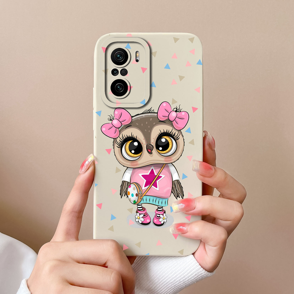 For POCO F3 GT Phone Case Aesthetic Soft Liquid Silicone Camera happyProtection Back Cover For Xiaomi POCO F 3 F3GT Carcasa Capa Gift