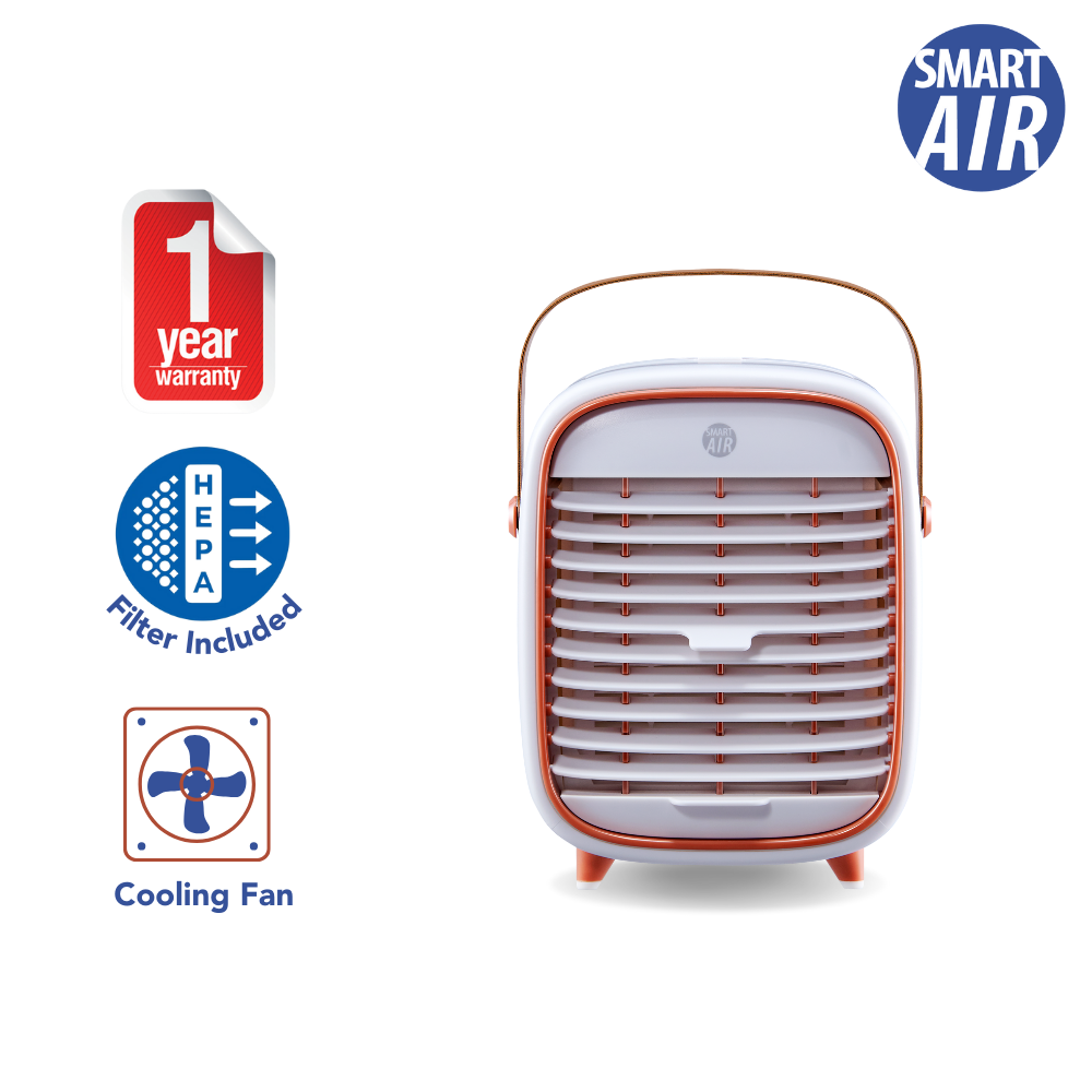 Smart Air QT3 Portable Air Purifier with Cooling Fan with HEPA H11 Filter for Home (no battery) | Air Purifier for Car | Mini Air Purifier for Room and  Office Desk
