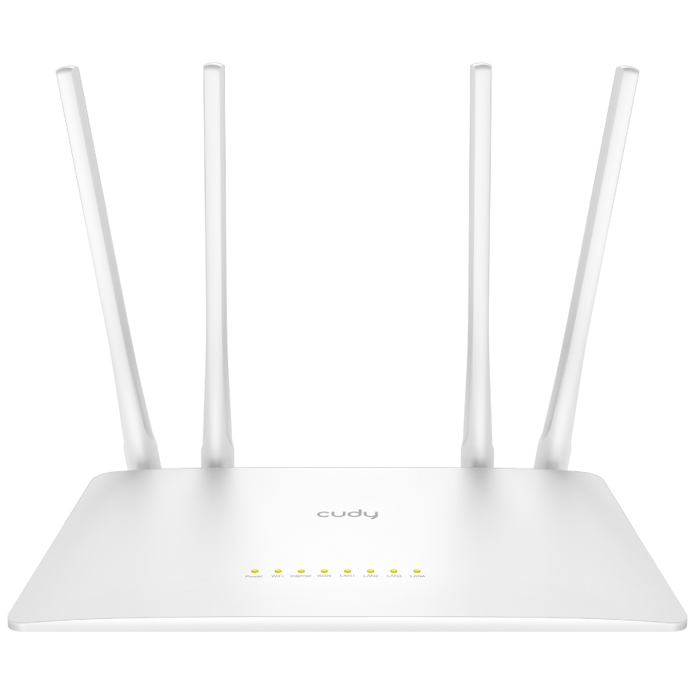 Cudy WR1200 AC1200 Dual Band Smart Wi-Fi Router - 5dBi High Gain Antennas - 867Mbps at 5GHz and 300Mbps at 2.4GHz - White. 