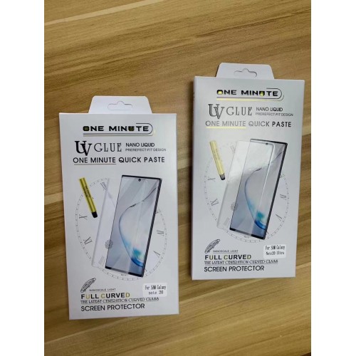 For Samsung Galaxy S25 Ultra One Minute UV Tempered Glass Screen Protector Full Adhesive UV Glue Curved Case Friendly Premium Protector with easy installation. 