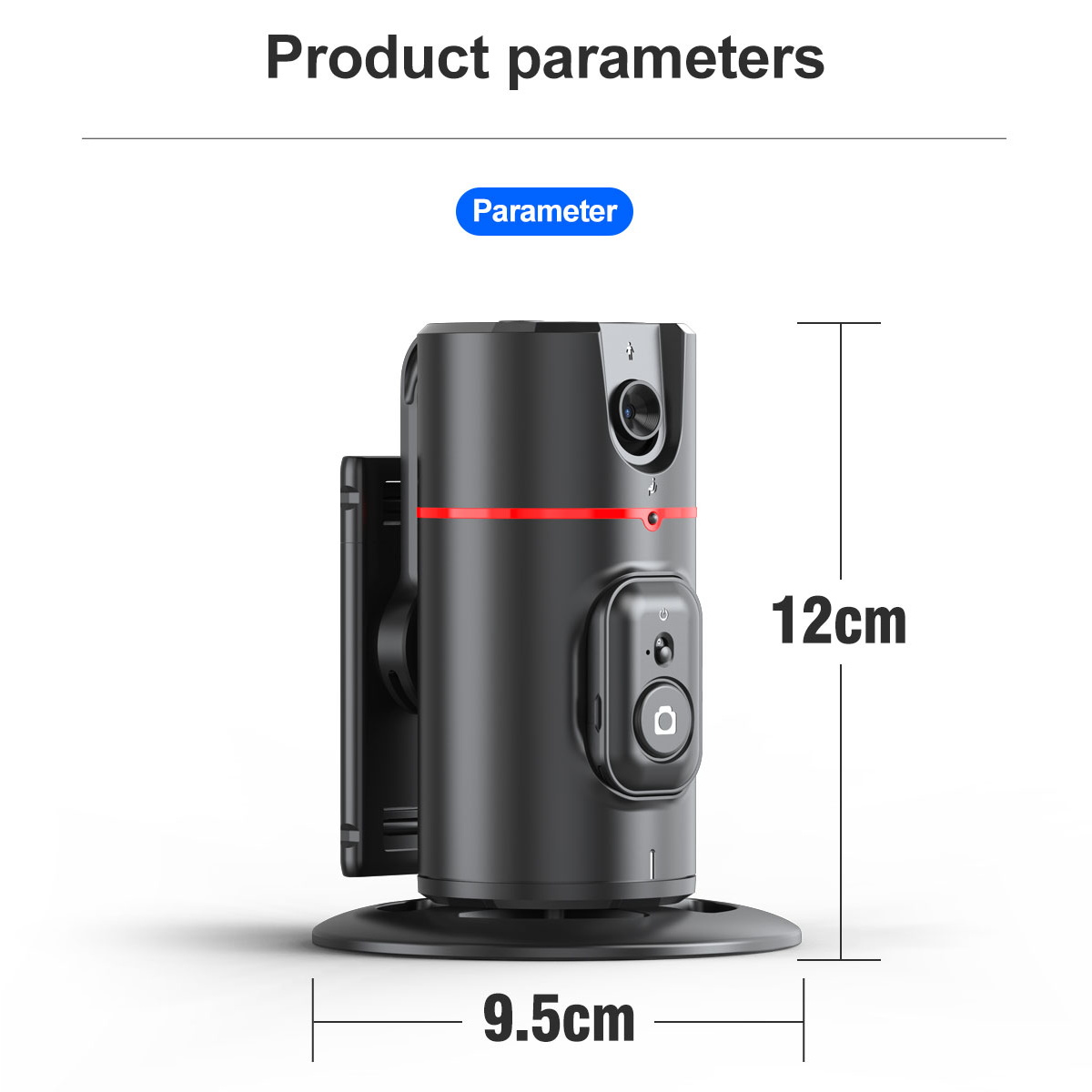 Mini Handheld Gimbal Stabilizer Detachable Clip Smart Face Tracking Wireless Selfie Stick Tripod with Light. 