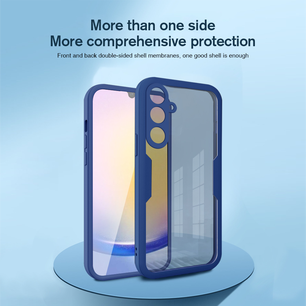 For Samsung Galaxy A25 5G Simple Solid Color Reversible Case For Team Samsung A25 a25 Clear Transparent All Round Protection Shockproof Case. 