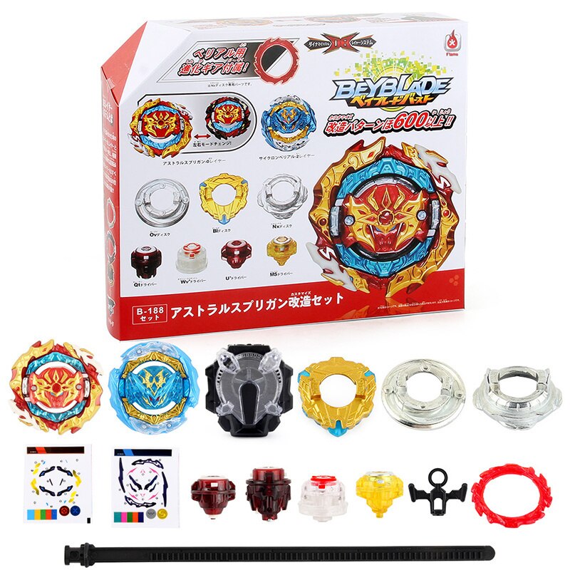Beyblades Burst DB Astral Spriggan / Spryzen Customize Set B-188 Battling Top Remodeling Set With LR Sparking Launcher Boys Toy. 