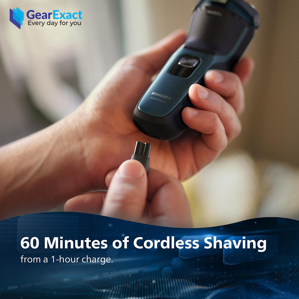 Philips S3144/03 Wet & Dry Electric Shaver 5D Floating 3000 Series for Men. 