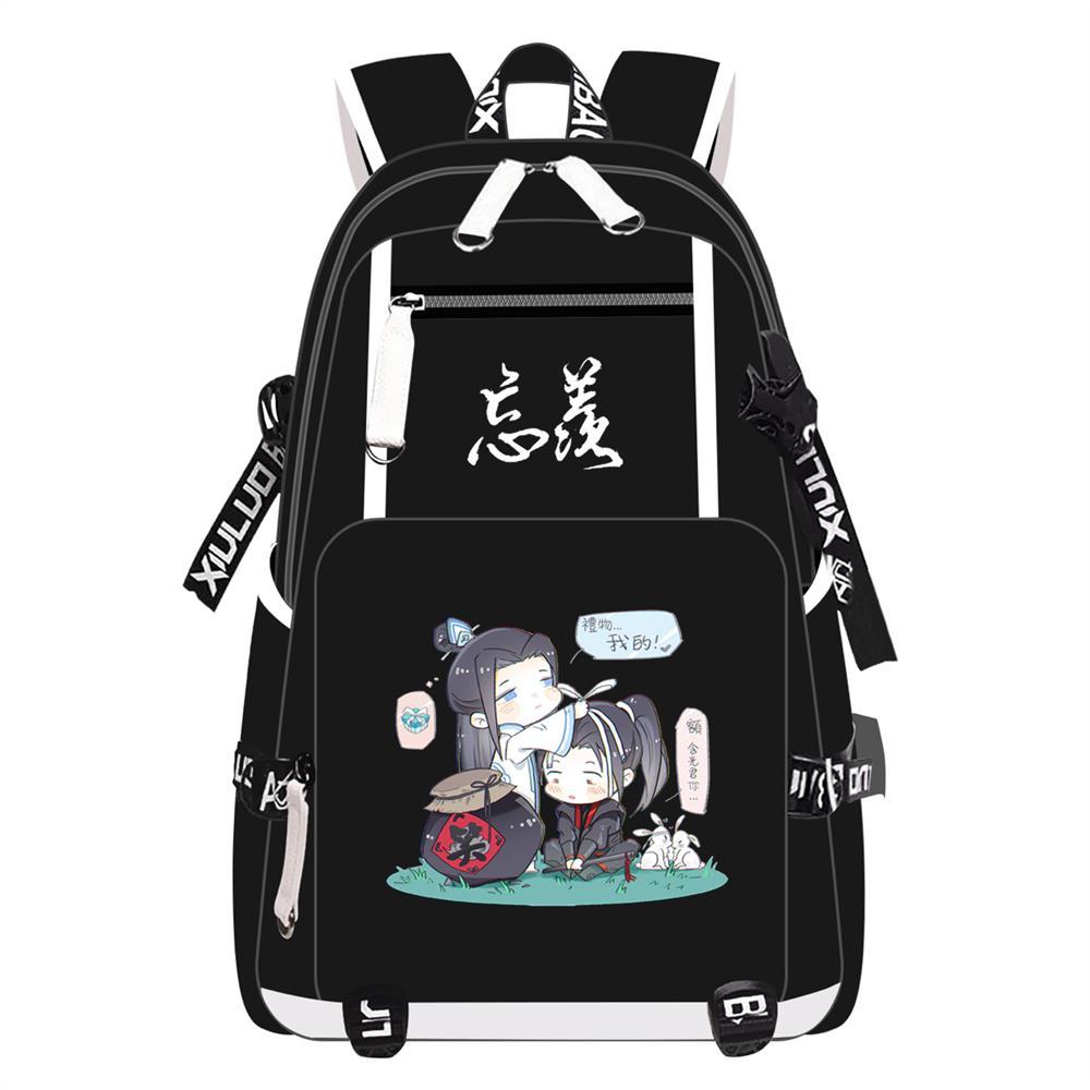 Mo Dao Zu Shi Grandmaster of Demonic Cultivation Wei Wuxian Lan Wangji Cosplay Backpack School Shoulder Bag Travel Rucksack. 