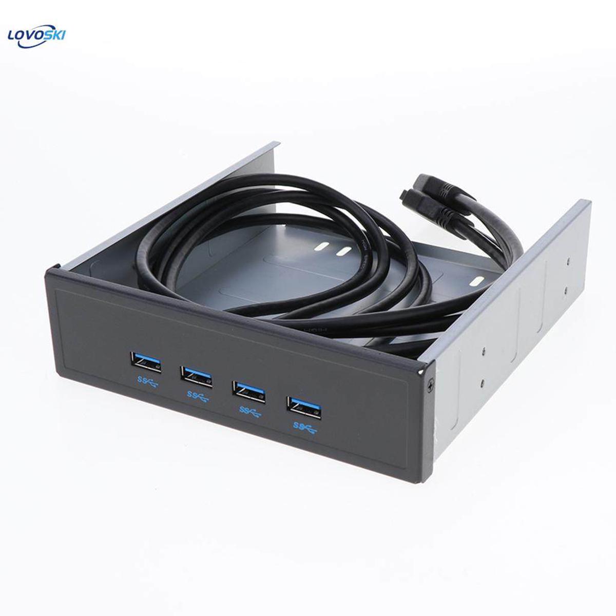 USB3.0 4Ports， Front Panel USB Hub with USB To 19/20 Pin Power Connector