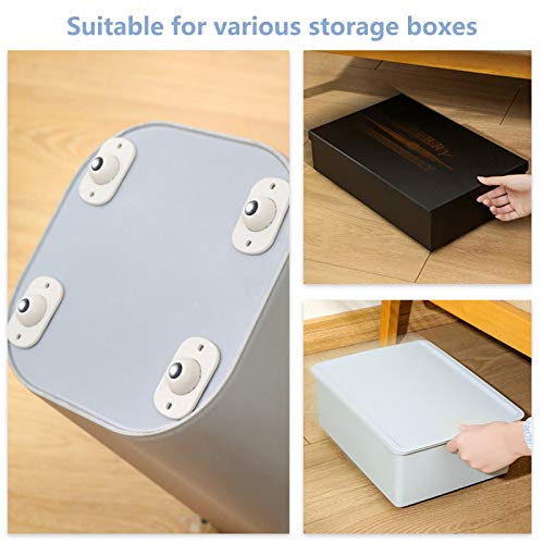 4x self-adhesive mini pasta swivel caster, universal caster under storage box, 360 degree rotating universal pulley for various storage boxes of furniture.. 