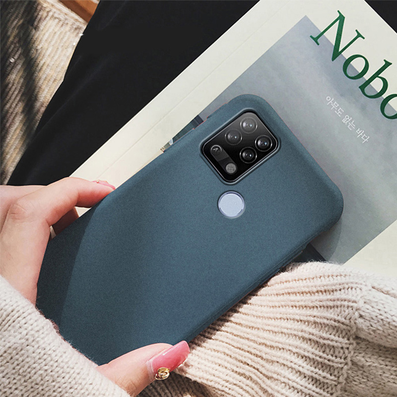 Tokifu For Tecno Pova LD7 Back Cover Matte Simple Solid Color Soft Silicone TPU Case