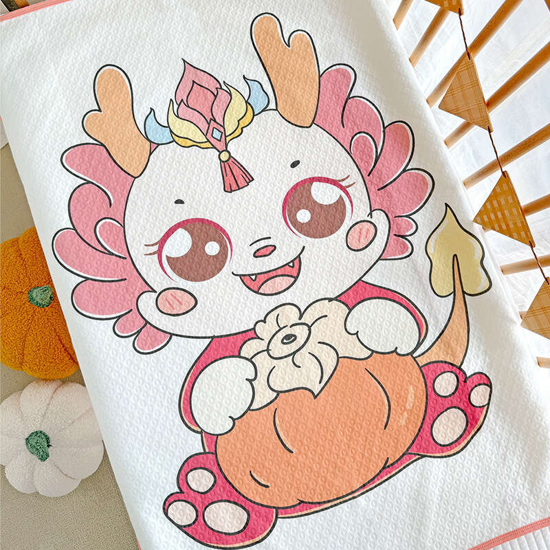 Large size lathe cute cartoon waterproof urine separating mat, soft and leak proof, washable baby mat. 