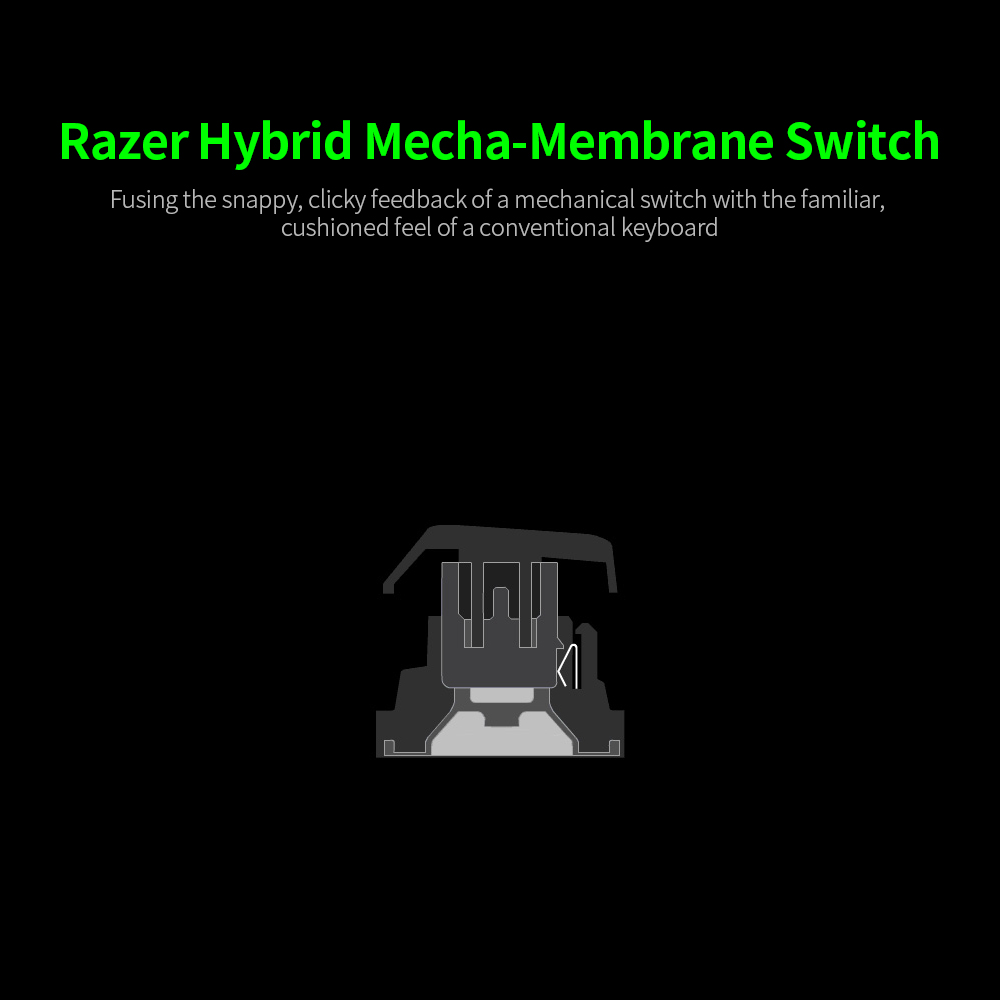 Razer Ornata V2 Wired Keyboard RGB Gaming Keyboard with Hybrid Mecha-membrane Switch Multimedia Keys Razer Chroma RGB Wrist Rest. 