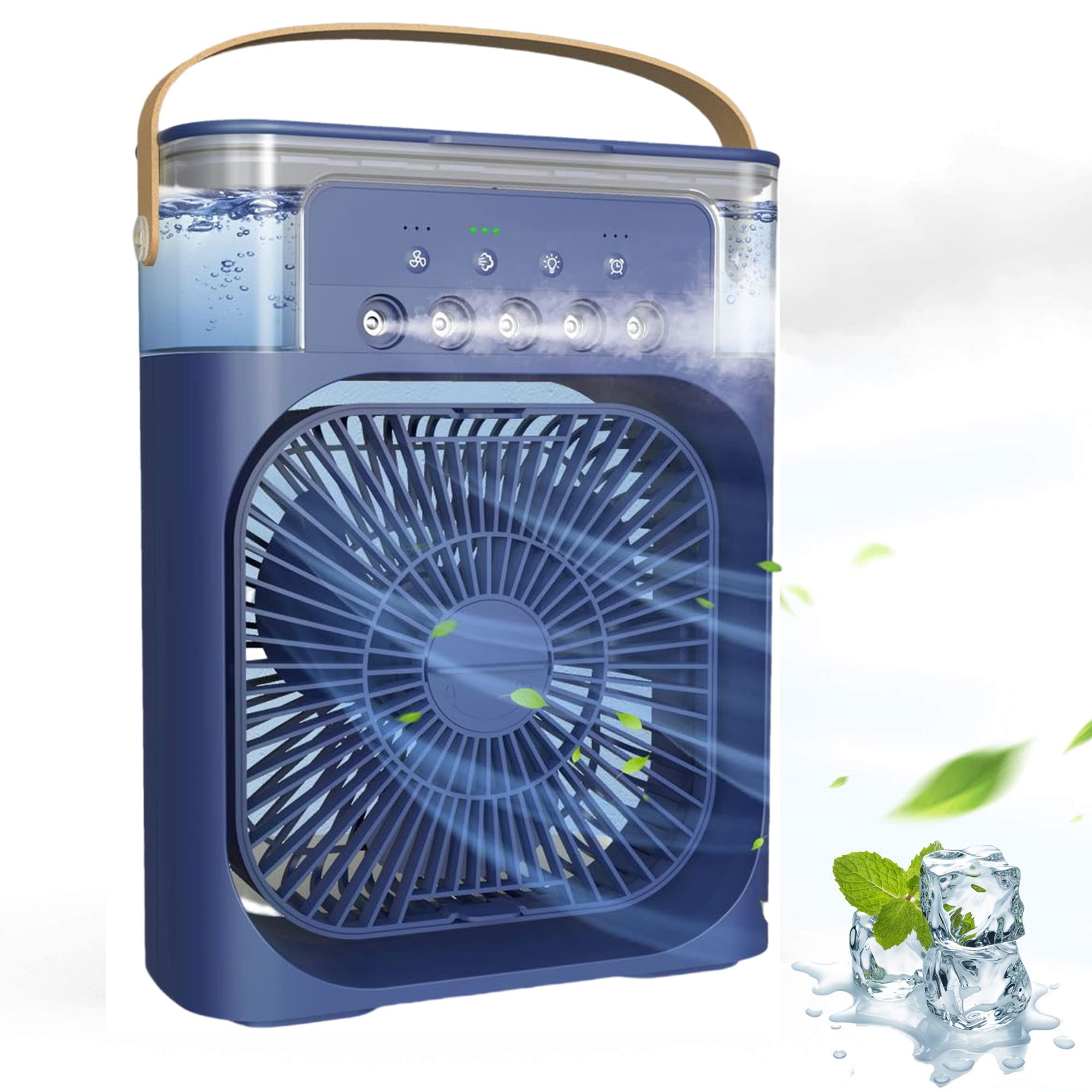 Portable Humidifier Fan AIr Conditioner Household Small Air Cooler Hydrocooling Portable Air Adjustment For Office 3 Speed Fan