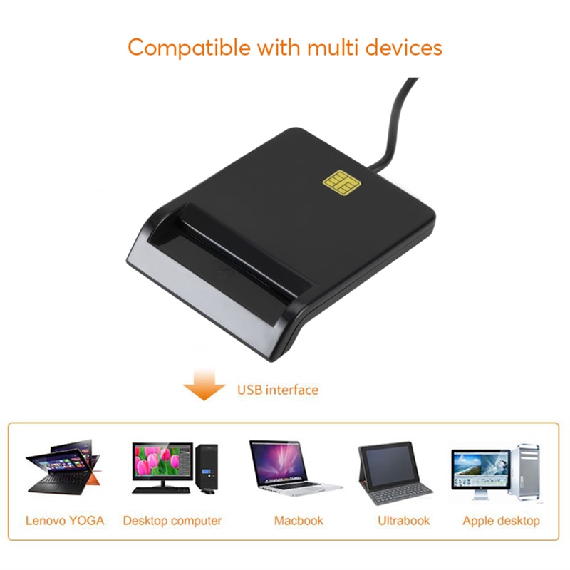 TABLLYUGE USB SIM Smart Card Reader For Bank Card IC/ID EMV SD TF MMC Card readers USB-CCID ISO 7816 for Windows 7 8 10 Linux. 