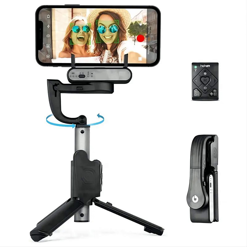 Hohem iSteady Q Handheld Gimbal Stabilizer Phone Selfie Stick Extension Rod Adjustable Tripod with Remote Control for Smartphone. 