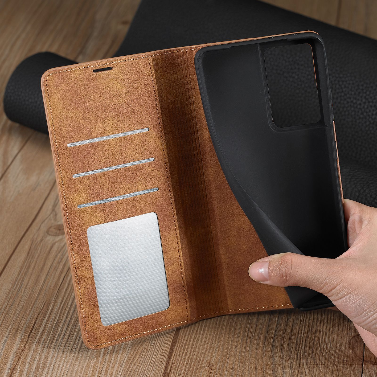 Forwenw Applicable to Samsung S21 Phone case S21Ultra Wallet Card A72 Leather Case A32 Flip Protective Shell. 