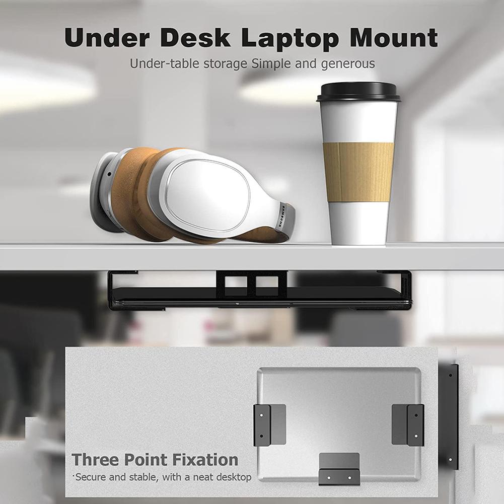 Lap Mount Under Desk Dap Holder Lap Storage Holder Mount With Screw Under Table Notebook Organizer Support Stand. 