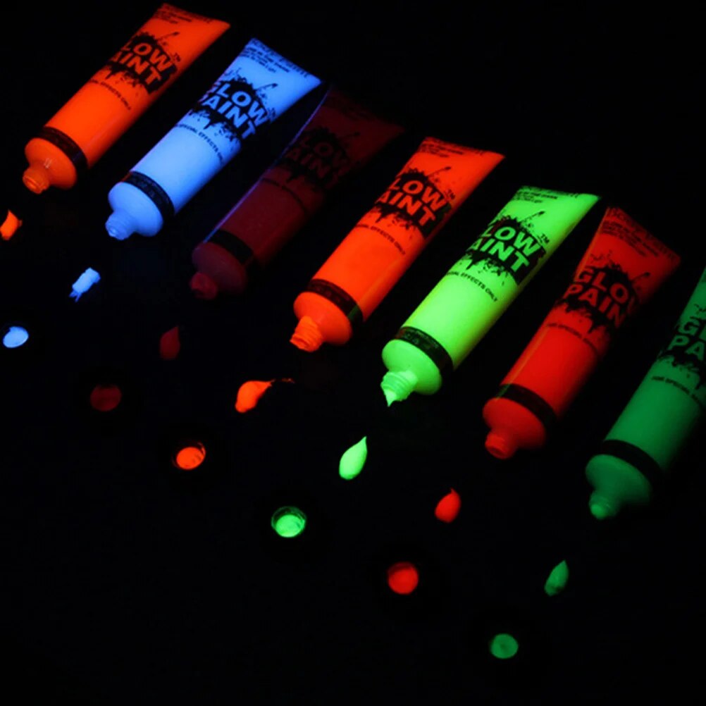 Glow in the Dark Face Paint Glowing Body Paint Neon Face Paint Makeup Face Paint for Halloween. 