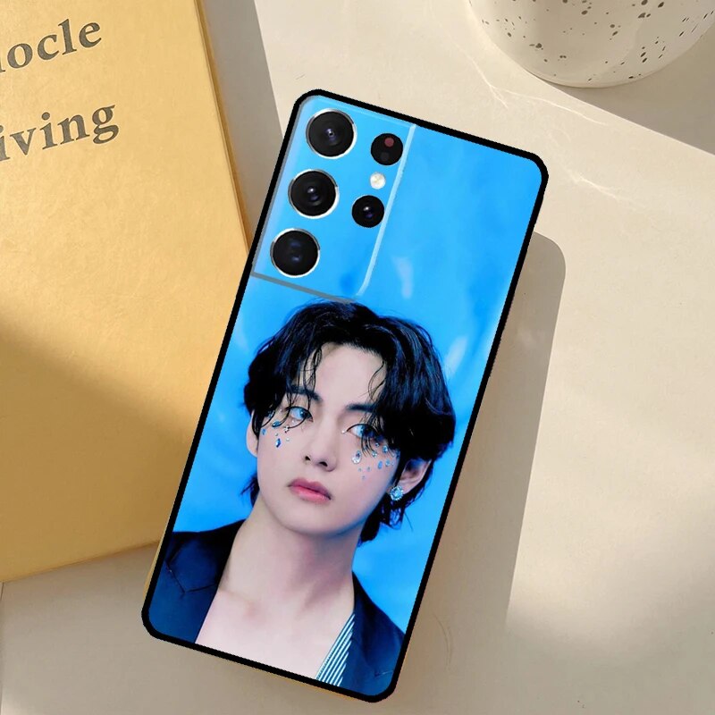 Kpop Kim Taehyung V Case For Samsung Galaxy S21 S22 Ultra S20 FE S8 S9 S10 Note 10 Plus Note 20 Ultra Cover. 