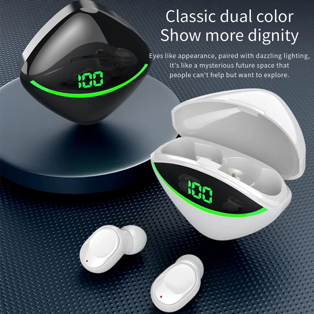 Y-ONE Wireless Earbuds In-Ear Clear Calling Earphones With Power Display Charging Case For Phone Computer Laptop. 