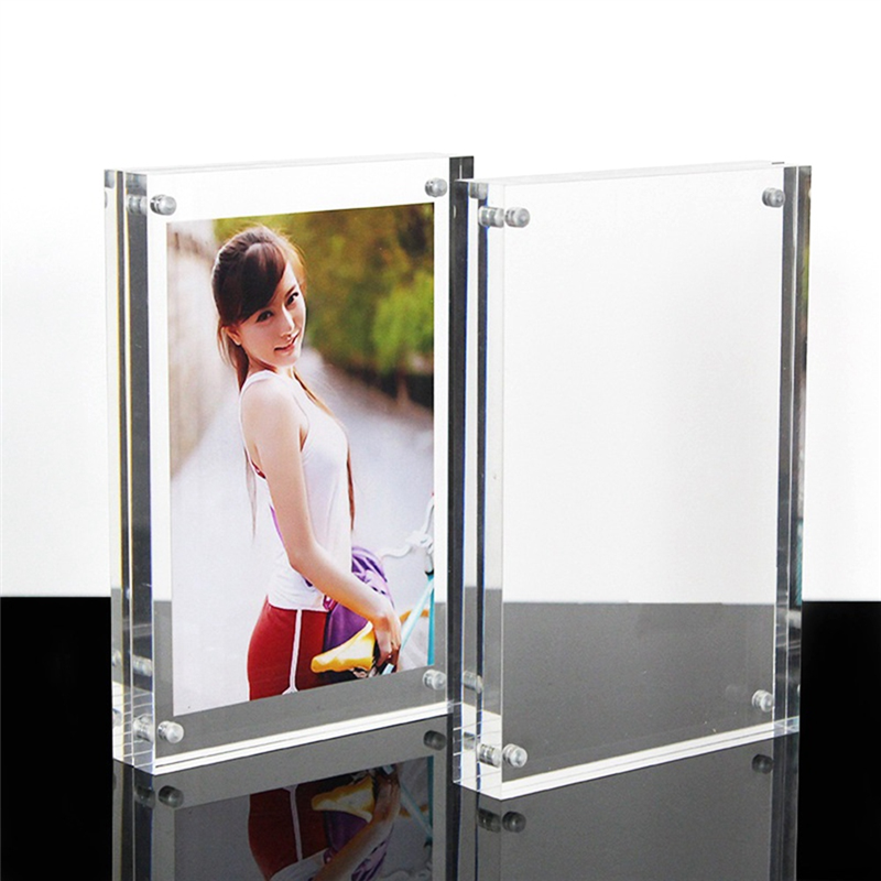 Acrylic Frame Transparent Frame Acrylic Transparent Frame with Bracket Frame Acrylic Frameless Transparent Cube Floating Gift. 