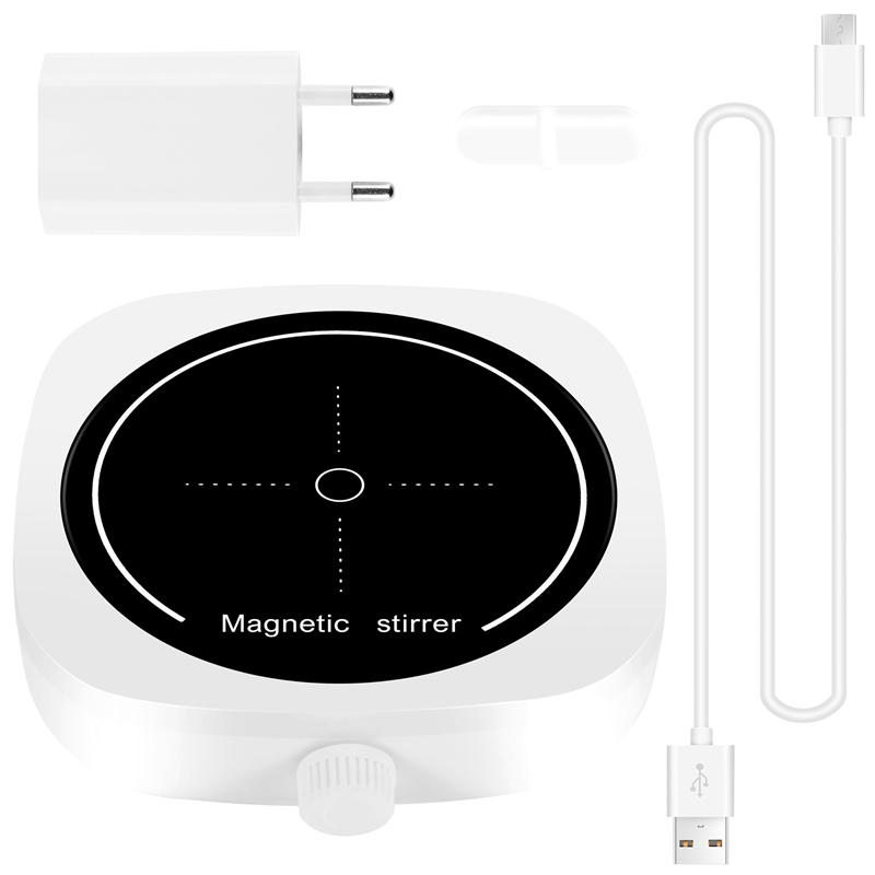 Magnetic Stirrer Mini Lab Stir Mixer Portable Stirrer Plate with Stir Bar 2L 4000RPM for Laboratory EU Plug. 