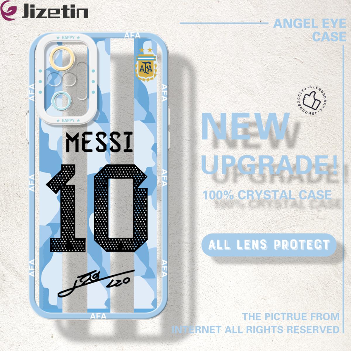 Jizetin for Redmi Note 10 Pro / Note 10 Pro Max Back Cover Crystal Transparent Football Star For Boys Soft Full Camera Cover Protection Phone Cases