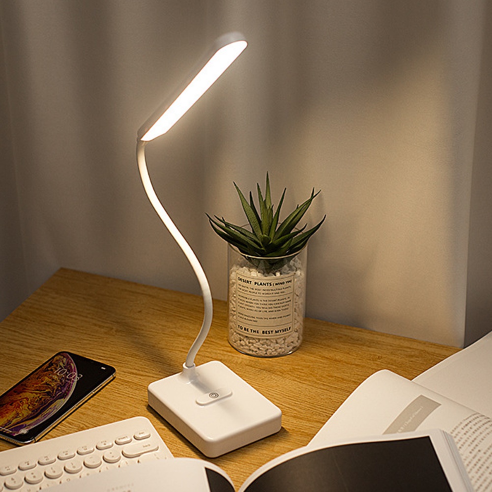 3 Modes Stepless Dimming Plug-in/USB Rechargeable Home LED Table Lamp Desk Light. 